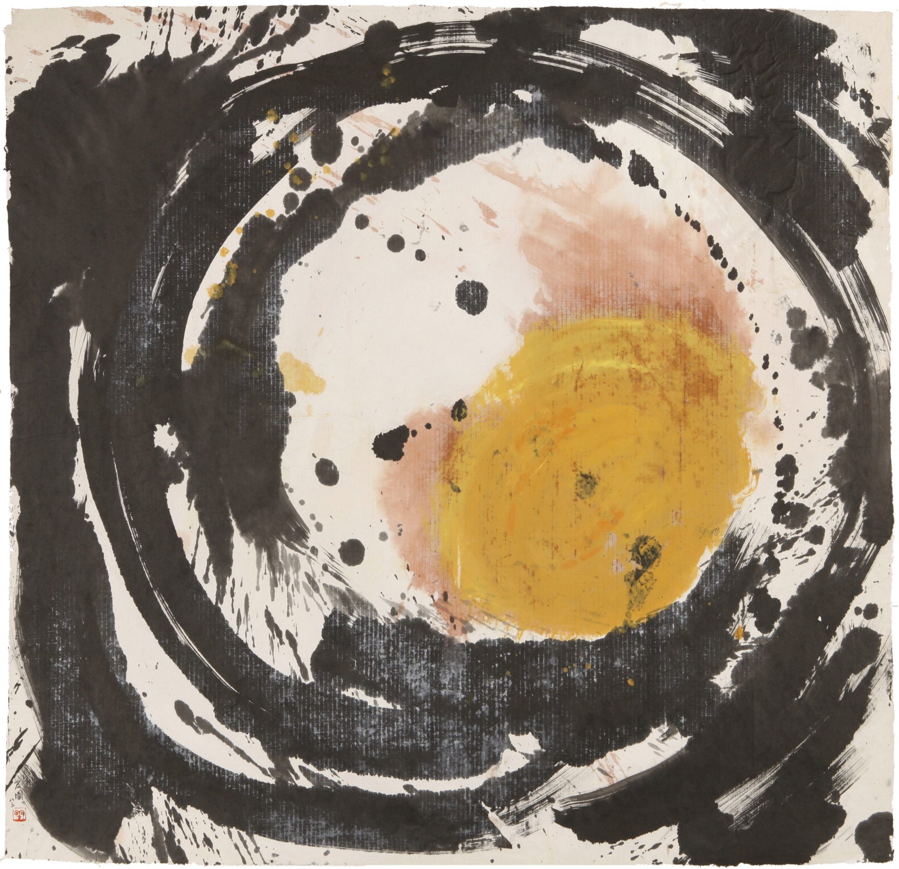 Zhang Hongtu, Story of One Circle, 1983, Ink, gouache and acrylic on rice paper, Courtesy of the artist