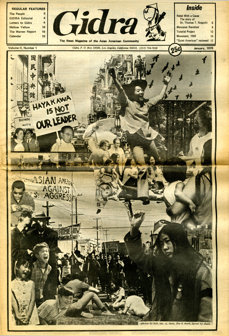 23 July 2019 Posted.
Gidra, The News Magazine of the Asian American Community, Vol II, Number 1, January 1970, Museum of Chinese in America (MOCA) Newspaper Collection.
Gidra，亚裔美国社区的新闻期刊，第2卷，1970年1月，美国华人博物馆（MOCA）馆藏报纸