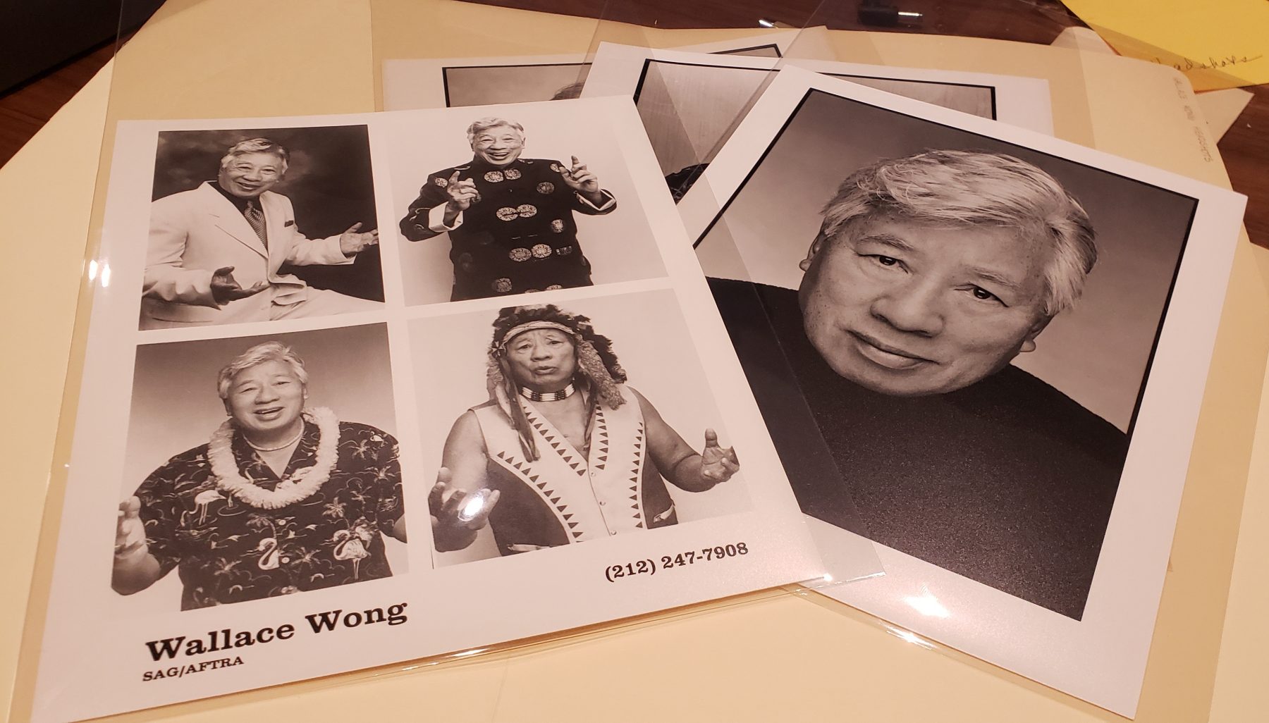 Headshots of Wally Wong. Courtesy of Marilyn Profita. Museum of Chinese in America Jadin & Wally Wong Collection.