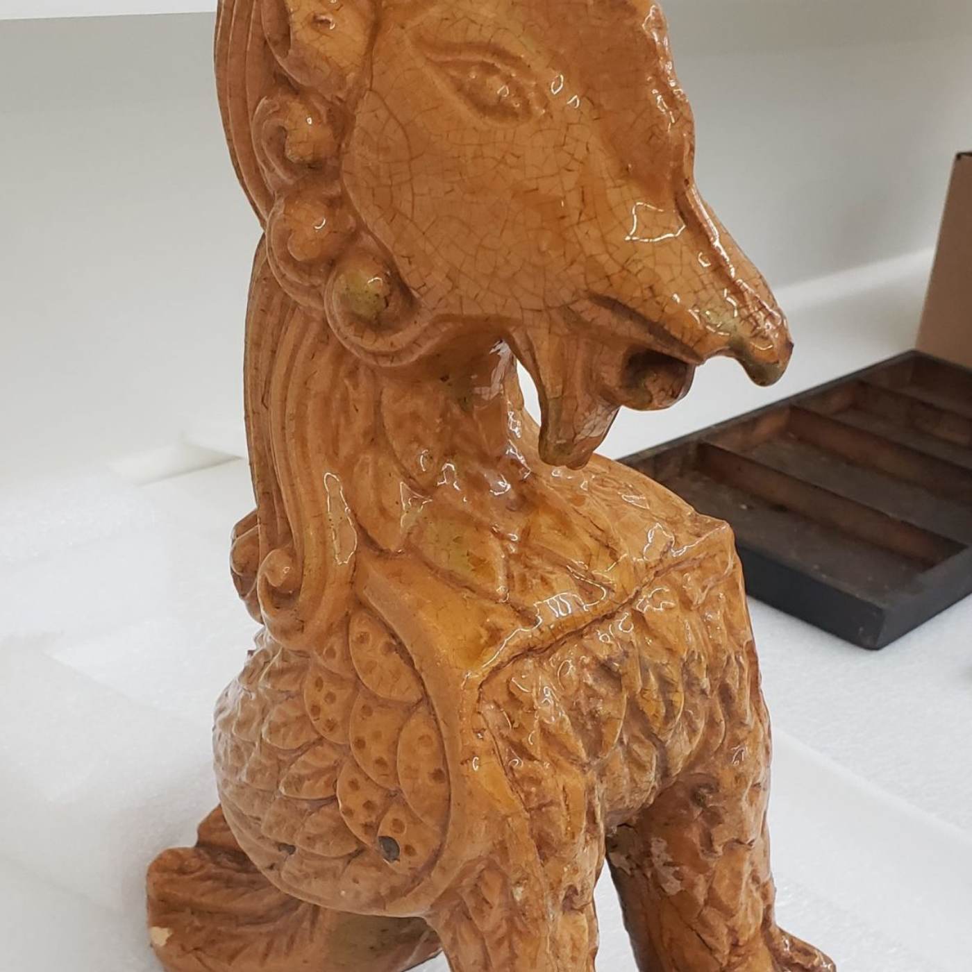 Terracotta Glazed Statuette from 241 Canal Street. Museum of Chinese in America (MOCA) Collection.