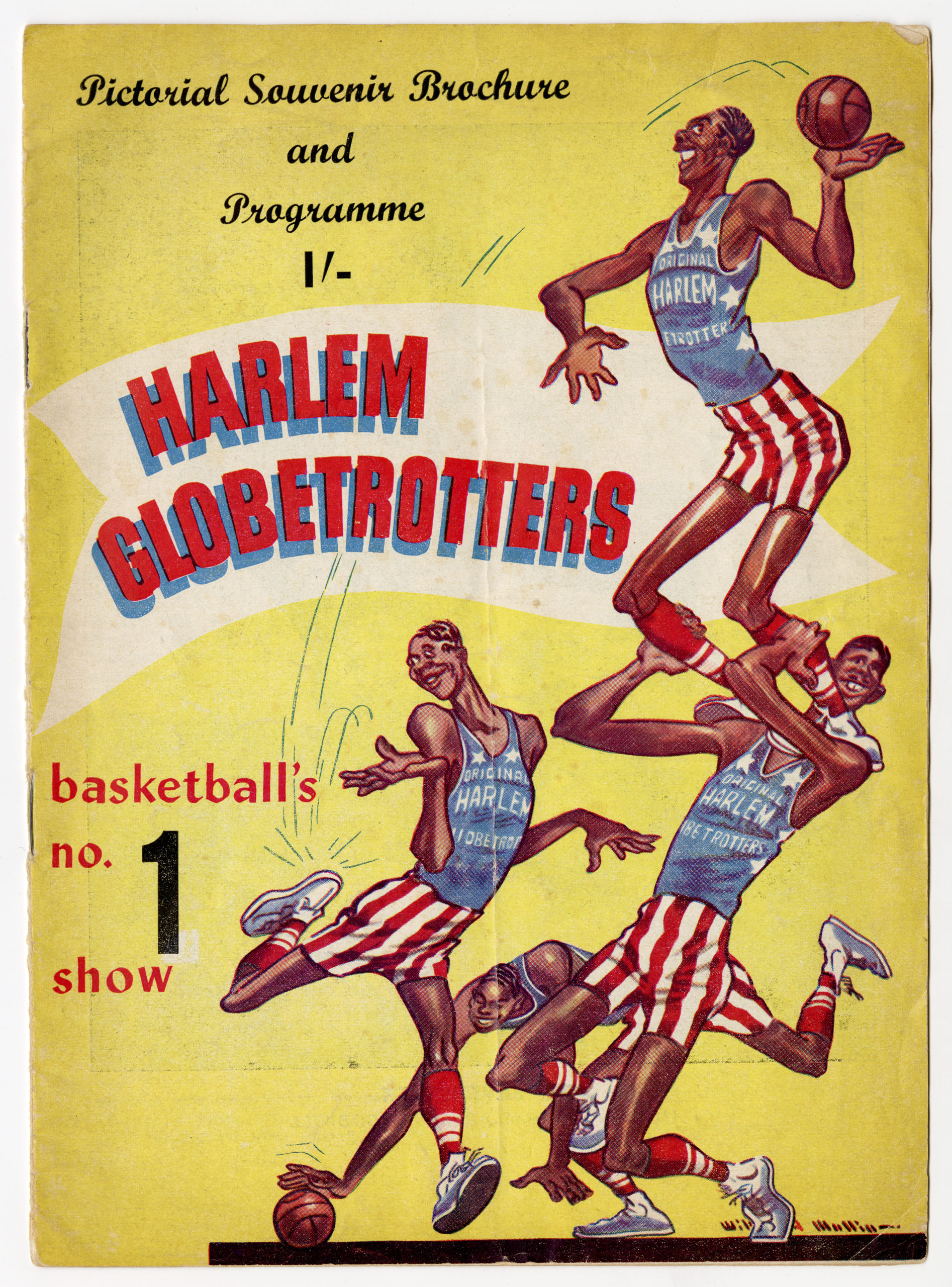 Harlem Globetrotters, Pictorial Souvenir Brochure and Programme, 1958. Courtesy of Roy Delbyck, Museum of Chinese in America (MOCA) Collections.