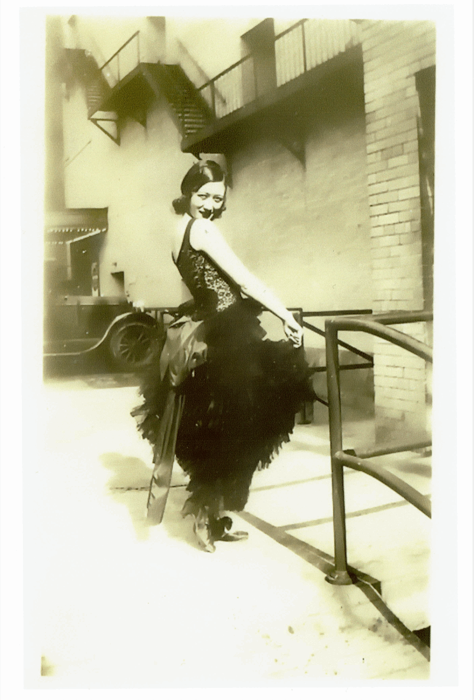 Hazel Wong backstage in Paris. Courtesy of Douglas J. Chu, Museum of Chinese in America (MOCA) Collection.