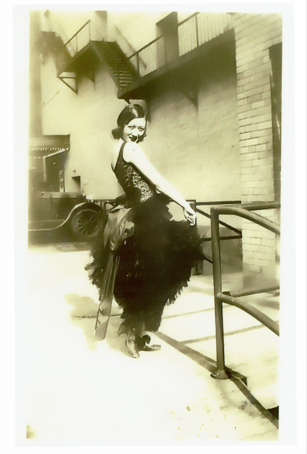 Hazel Wong backstage in Paris. Courtesy of Douglas J. Chu, Museum of Chinese in America (MOCA) Collection.